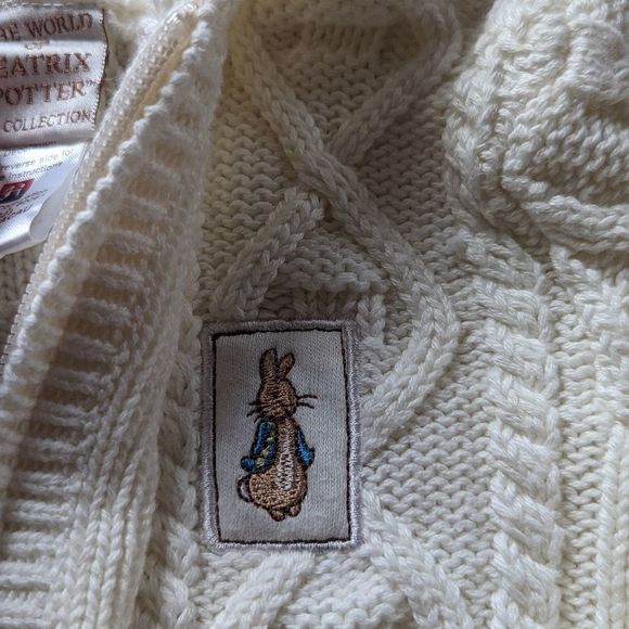 Babies 6-12 Months Cream Knit Beatrix Potter Knit Sweater - Picture 3 of 6
